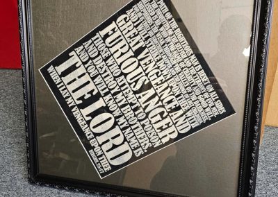 Framed poster