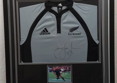 Jonah Lomu signed shirt framed